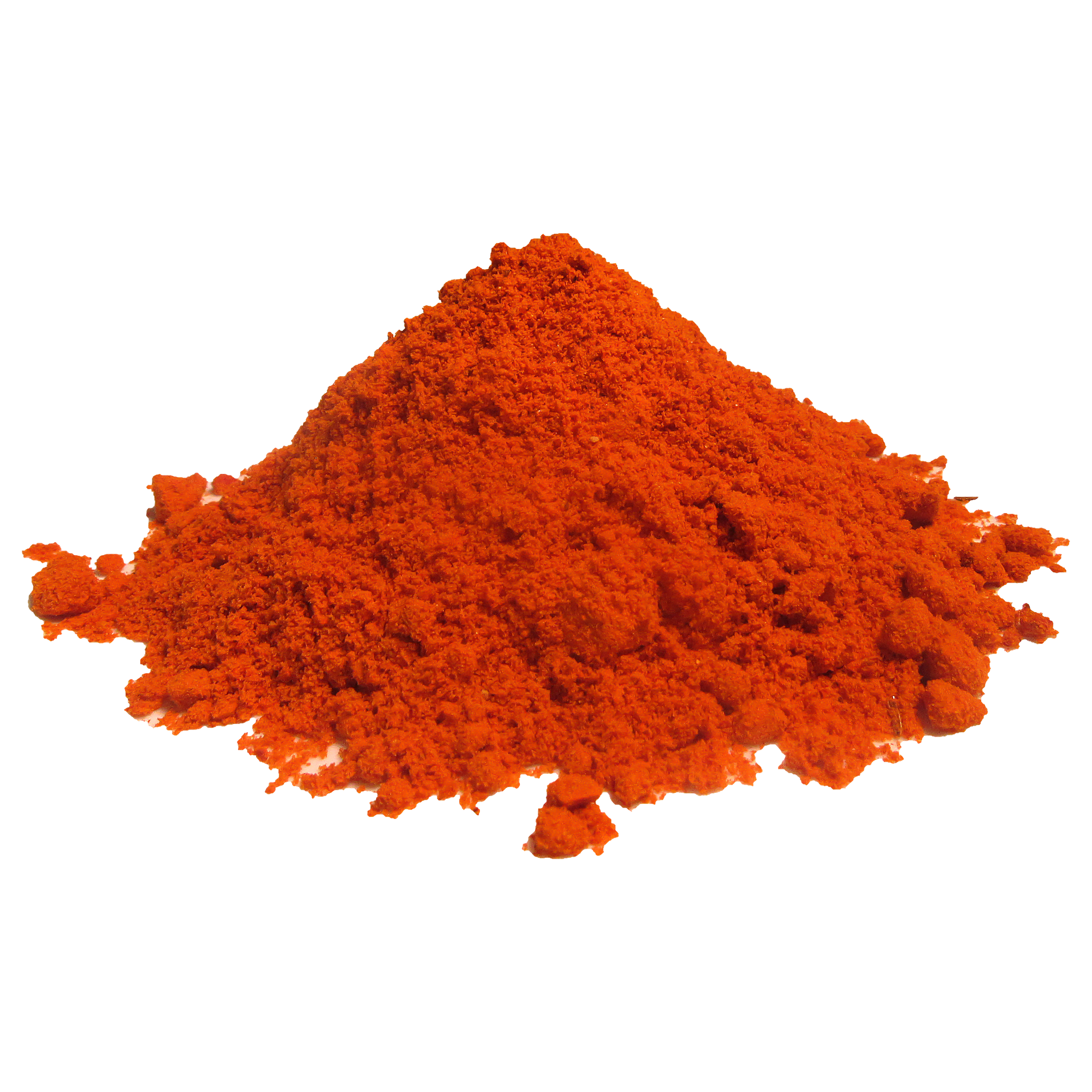 Pile of harrisa seasoning
 on a white background